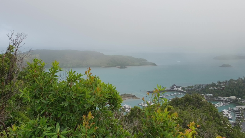 Hamilton island scenic panoramic view shot