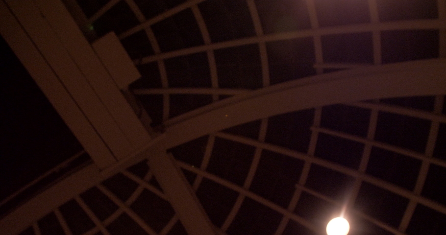Zeiss telescope, Griffith Observatory, Los Angeles, California, US. Close up of this piece of technology. 4K cinematic Los Angeles by night.