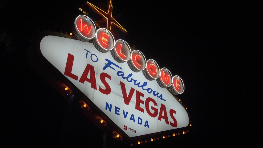 Las Vegas , Nevada / United States - 07 21 2019: Las Vegas Welcome to Las Vegas sign