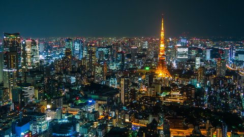 Tokyo Japan With Tokyo Tower の動画素材 ロイヤリティフリー Shutterstock