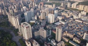 Aerial skyline of Nanning, the capital city of Guangxi province in China