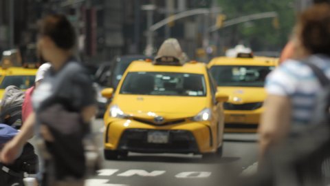 new york , new york / United States - 06 30 2018: NYC Traffic