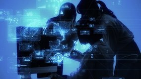 Network of business concept. HUD (Head up Display). - Powered by Shutterstock - Get 15% off with code: PIKWIZARD15