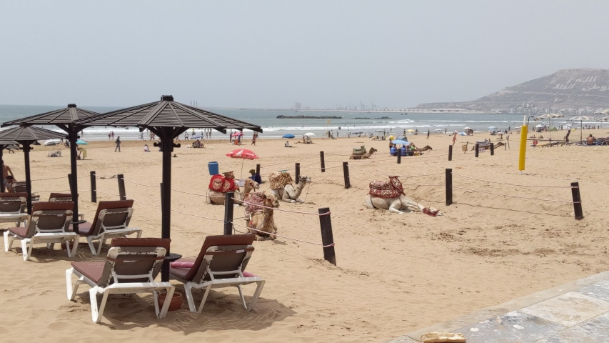 Agadir City Beach Morocco .
