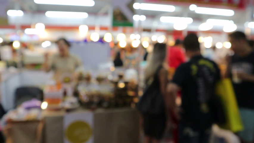 Blurred, People in Home and Garden Exhibition in BITEC Bangna, Bangna-Trad road Bangkok Thailand, August 4, 2019
