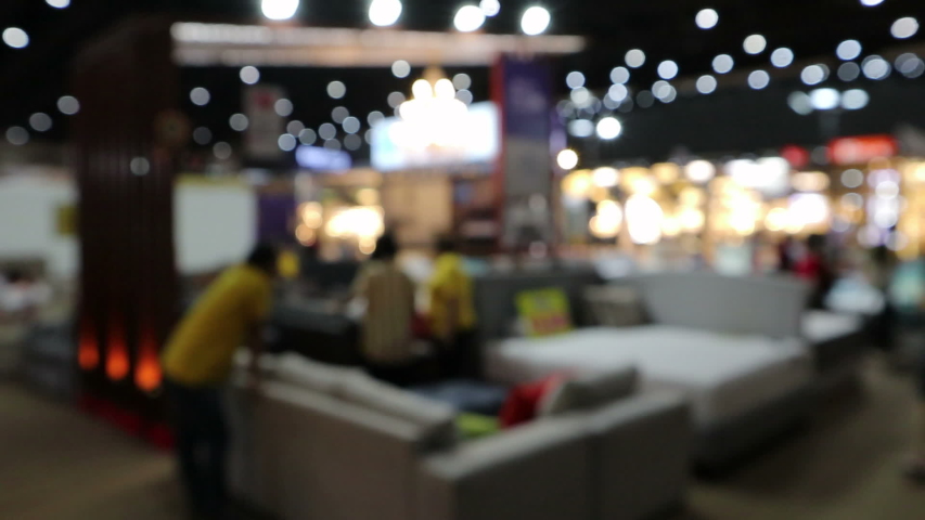 Blurred, People in Home and Garden Exhibition in BITEC Bangna, Bangna-Trad road Bangkok Thailand, August 4, 2019