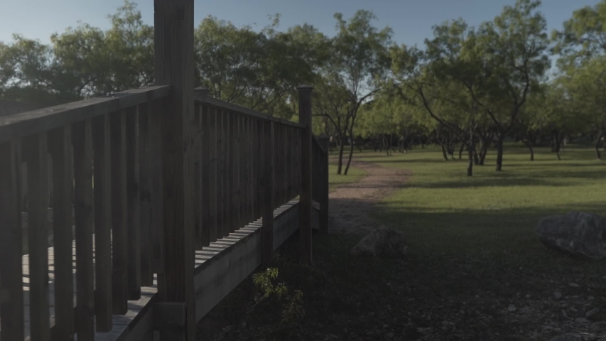 Walking in the park during a sunny day in San Antonio, Texas.
