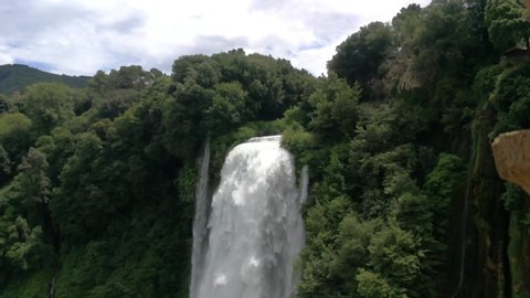 View on the Marmore waterfalls, Terni - Italy