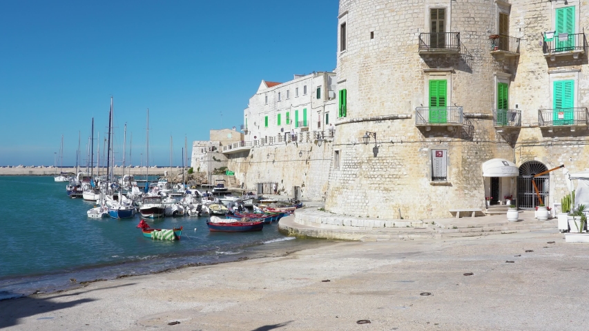 The beautiful waterfront of Giovinazzo, town in the province of Bari, Puglia (Apulia), southern Italy.