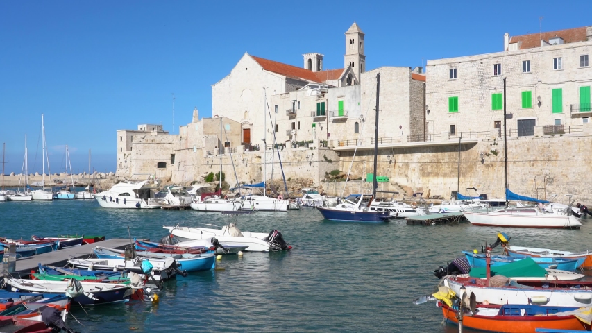 The beautiful waterfront of Giovinazzo, town in the province of Bari, Puglia (Apulia), southern Italy.