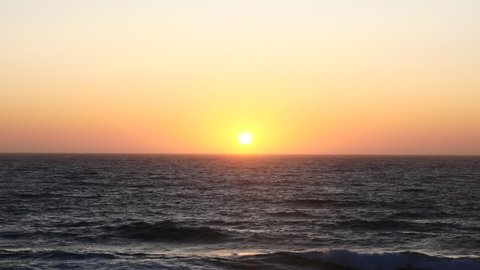 Sunset on the Portuguese coast. Filmed on August 2, 2019.