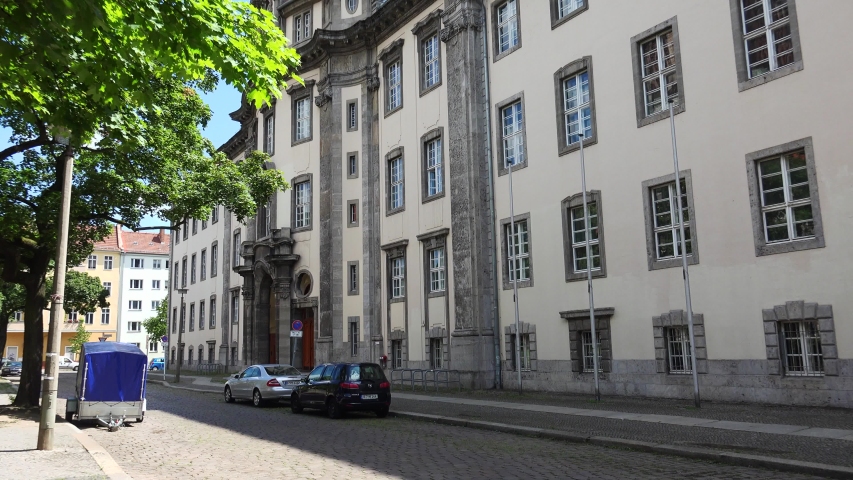 Beautiful facade of an old house. Berlin.Germany. Shot in 4K (ultra-high definition (UHD)).