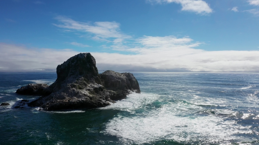 Rock Island off the California Coast