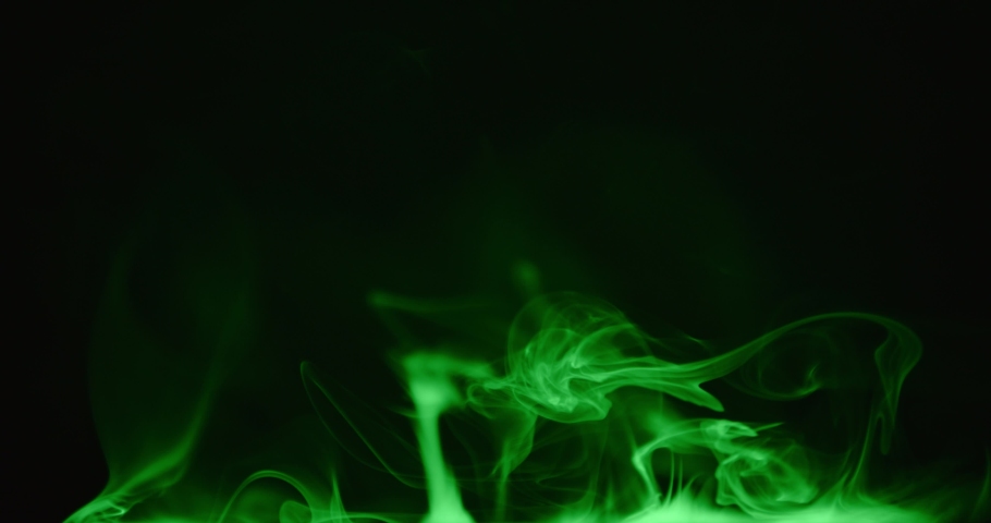 Green Smoke or Fog Overlay Stock Footage Video (100% Royalty-free