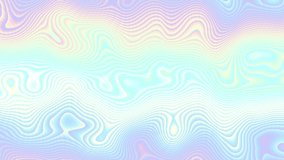 Moving random wavy texture. Psychedelic animated background. Transform abstract holographic surface. Looping footage.