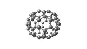 Fullerene C70 molecule isolated rotation