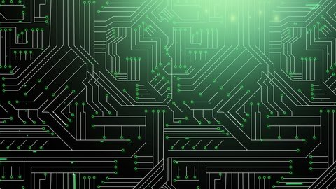 Flying Over Futuristic Circuit Board Moving Stock Footage Video (100% ...