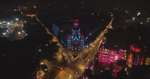 Mumbai , Maharasthra / India - 04 26 2019: Aerial view of BMC building