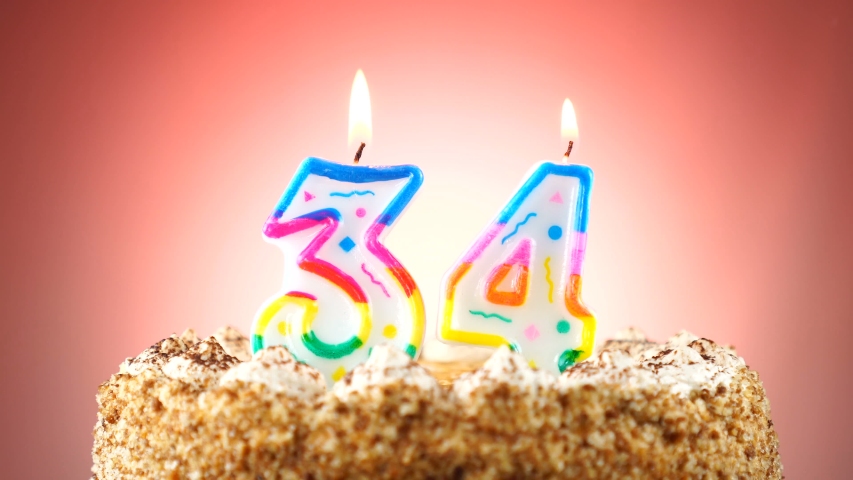 Birthday Cake With A Burning Stock Footage Video 100 Royalty Free Shutterstock