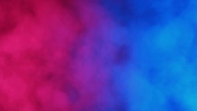 Red and blue abstract cloud of smoke pattern on a black background. 3d render. Suitable for illustrating comparisons. Good for advertising mobile devices, phone screens, computer, video displays, TV