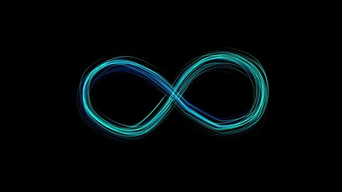 Infinity Symbol Appears Multiple Glowing Lines Stock Footage Video (100 ...