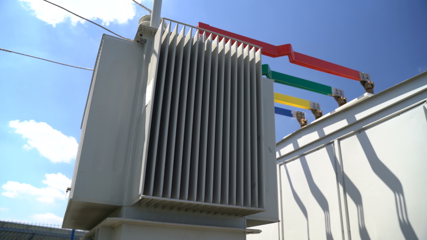High voltage transformer equipment in a solar power station