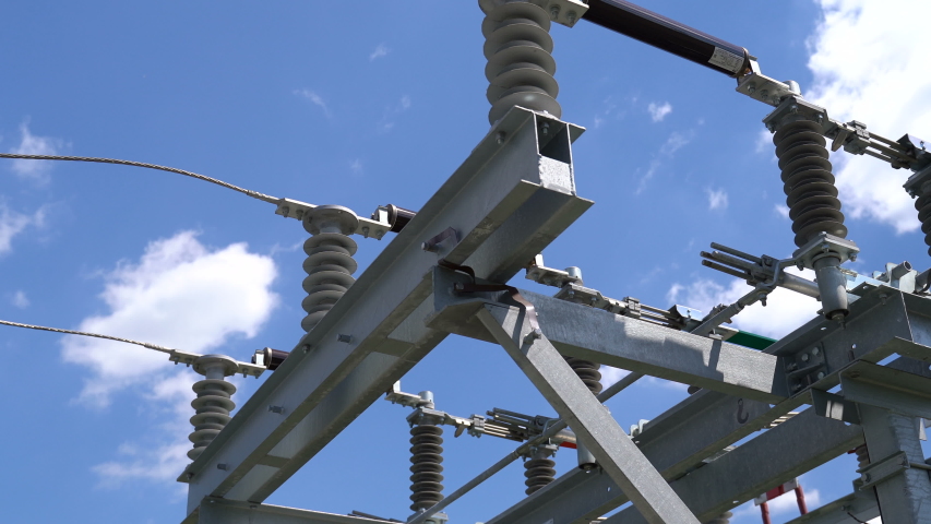 High voltage transformer equipment in a solar power station