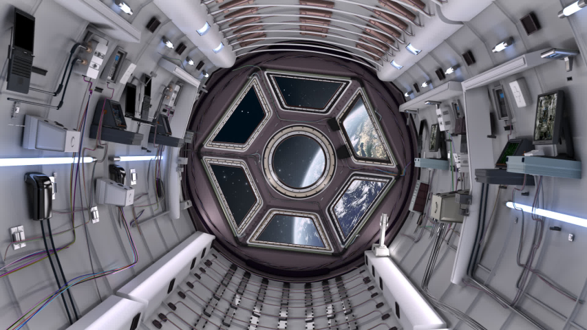Spaceship Corridor is a stock motion graphics video that shows the interior of a moving spaceship. The POV moves along the corridor. This 1920x1080 (HD) video clip is excellent to use in any project Royalty-Free Stock Footage #1034837411