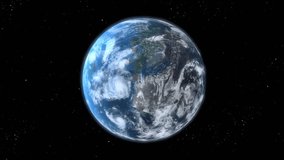 Earth Zoom, beautiful 3d animation. Also see a new version Clip ID 11594681
