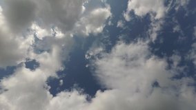 Clouds in the blue sky, timelapse, 4K footage