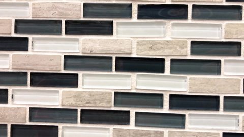 Mosaic, ceramic and glass kitchen and bathroom tiles, abstract pattern, can be used as a backsplash or decorative accent in the tiled walls