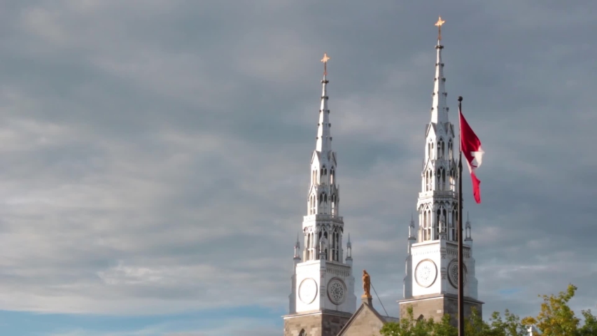 canada flag wind ottawa city