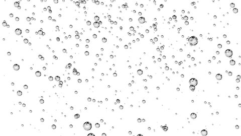 High quality motion of water bubble. Air bubbles rising up to surface.