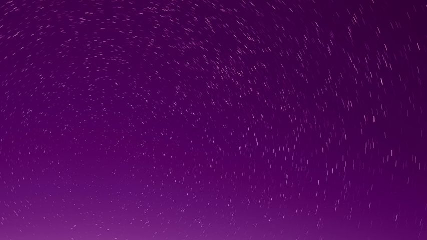 Star trails in night colourful sky, time lapse milky way, meteor shower in horizon.