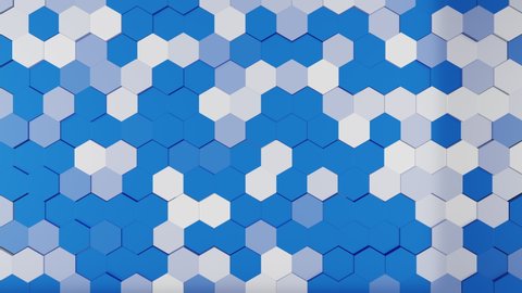 Hexagon texture hopping, 4k background, cg animation stock loop video, 
