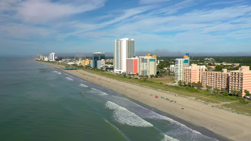 Summertime in Myrtle Beach aerial drone video