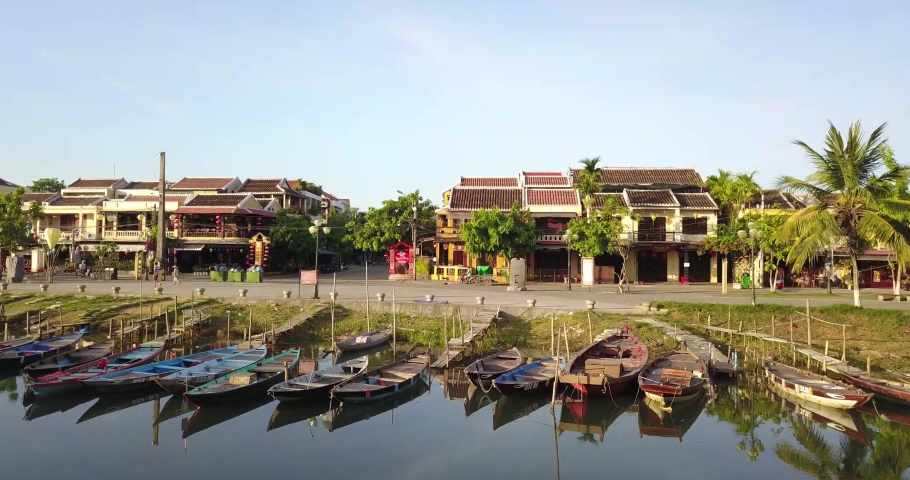 Boats on the River in Hoi An, Vietnam image - Free stock photo - Public ...