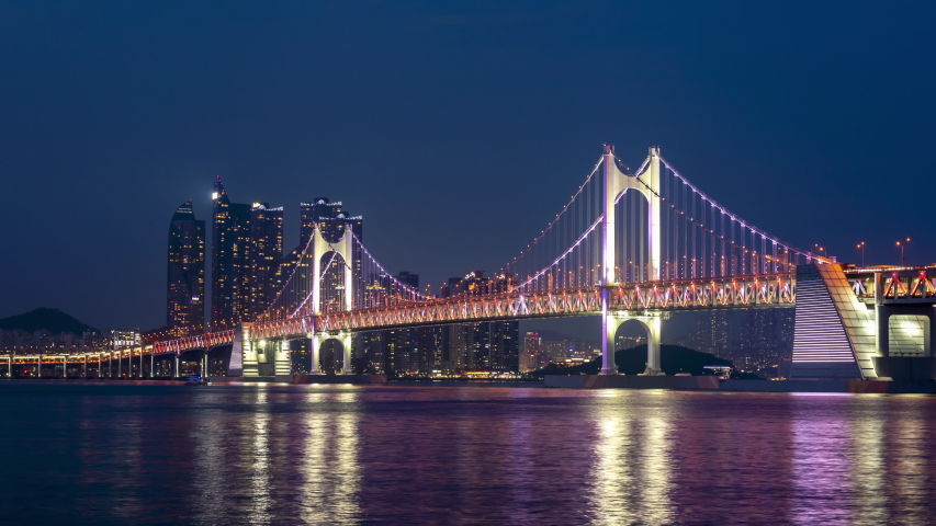 Timelaspe Gwangan Bridge Busan Citysouth Korea 스톡 동영상 비디오(100% 로열티 프리) 1034900498 | Shutterstock