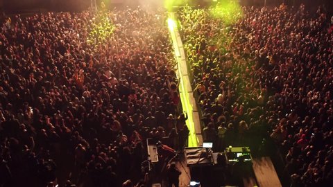 concert at night with crowd