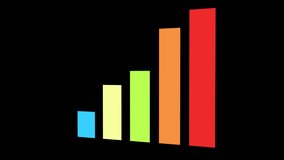 Bar chart animated on alpha channel background. 4k - Powered by Shutterstock - Get 15% off with code: PIKWIZARD15