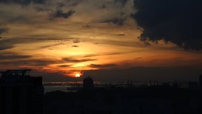 Time-lapse video of Evening sky, sunset
