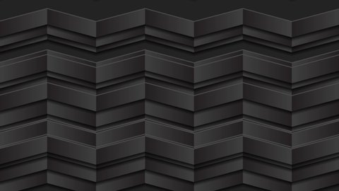 Стоковое видео: Dark 3d composition with geometric rectangle shapes. Tech motion design with black paper pattern. Abstract background. Seamless looping. Video animation Ultra HD 4K 3840x2160