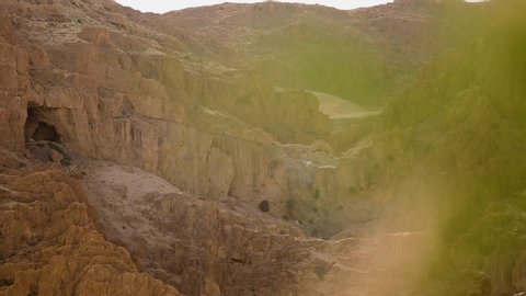 Qumran Caves entryway in Judean Desert