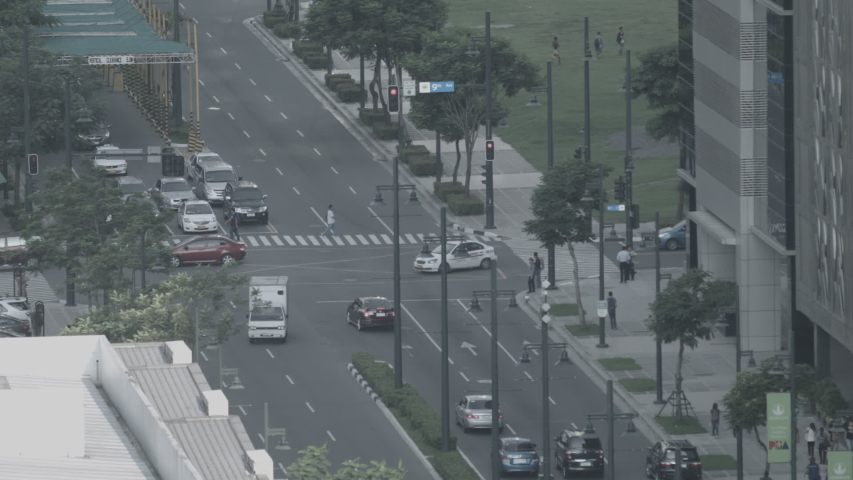 Time Lapse of a Busy Intersection in BGC Philippines