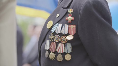 Military veteran's medals for bravery during combat pinpointed on his chest
