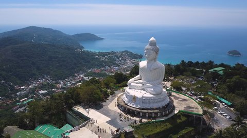 Aerial View Big Buddha Phuket Stock Footage Video 100 Royalty Free 1011555734 Shutterstock