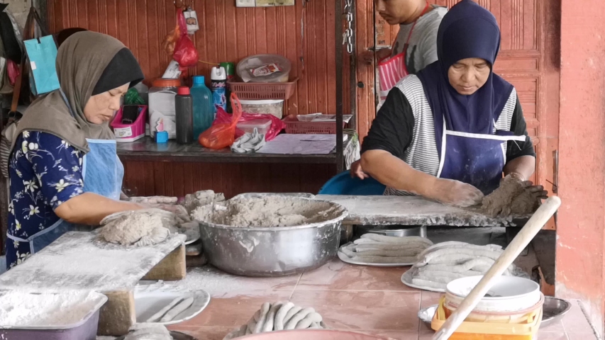 Nglorod Batik Process to Dissolves Stock Footage Video (100 