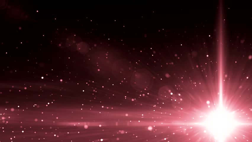 Lights red bokeh background. Abstract motion background with spotlights and rays lens flares.  Angular animation.  loop able abstract background circles.