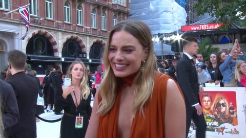 London, England - Tuesday 30th July 2019 Margot Robbie at the London Premiere of Once Upon A Time In Hollywood