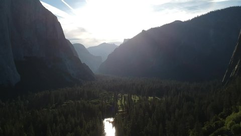Drone Flight Through The Yosemite Valley